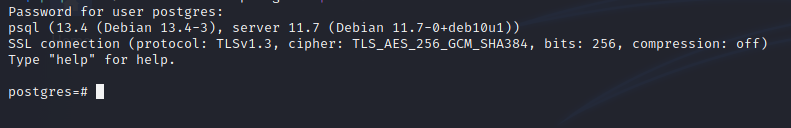 PostgreSQL Default Credentials